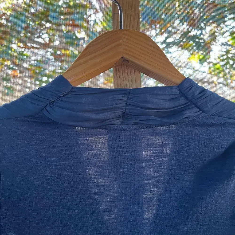 Anthropologie Dolan Women's Blue Wrap Front Top Size XS - Picture 5 of 8